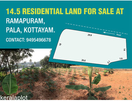 14.5 Cent Residential Land for Sale at Ramapuram, Pala, Kottayam