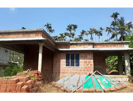 8 cent  land with incomplete house for sale in Niravilpuzha…..